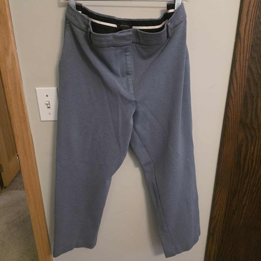 Ann Taylor Slate Blue Straight-Leg Pants